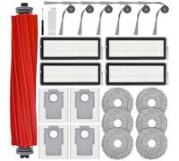 Accessori di Ricambi per Roborock QV 35A / QV 35S / QR 598 / QR 798 Robot Aspirapolvere 23 Pezzi Set, 1 Spazzola Principale, 6 Spazzole Laterali, 4 Filtri HEPA, 6 Panni Mop,4 Sacchetti per la Polvere