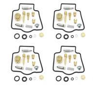 Accessori di ricambio 4 Set Per Kawasaki Per Ninja ZX11 ZX1100C 1990-1993 ZX1100D 1993-2001 Kit Di Riparazione Carburatore Ricostruire Set Carb Valvola A Galleggiante Guarnizione Parti