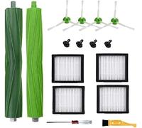 Accessori di ricambio compatibili per aspirapolvere iRobot Roomba i3 i3+ i4 i6 i6+ i7 i7+ i8 i8+/Plus E5 E6 E7 I, E & J, 1 set spazzole in gomma, 4 filtri HEPA e 4 spazzole laterali