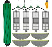 Accessori di ricambio per aspirapolvere IRobot Roomba 205, accessori con 1 spazzola principale, 4 filtri HEPA, 4 panni per mocio, 4 spazzole laterali, 1 strumento di pulizia, confezione da 14