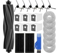 Accessori di Ricambio per Dreame L40 Ultra/ X40 Ultra Complete/ X40 Master, 1 Spazzola Principale, 2 Filtri, 6 Sacchetti, 6 Panni Mop, 6 Spazzole Laterali, 1 spazzola per la pulizia