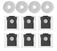 Accessori di ricambio per Dreame X40 Ultra Complete/X40 Ultra/L10s Pro Ultra/X30 Ultra/L10sUltra. Robot Vacuum Cleaner Wiping Plates Replacement Parts with 6 Dust Bags 、4 Mop Pads
