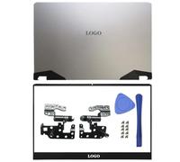 Accessori di Ricambio per Laptop compatibili con Modelli da 17 Pollici Cover Posteriore LCD Coperchio Cerniera Frontale Poggiapolsi e Custodia Inferiore per GP76 GE76 MS-17K1 MS-17K2 17K3 17K4(Silver