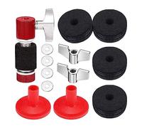 Accessori di ricambio per piatti con dadi ad aletta, kit in feltro resistente, 13 pezzi, rosso