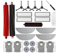 Accessori di Ricambio per Roborock S8 MaxV Ultra Aspirapolvere, 4 Sacchetti per la Polvere, 1 Spazzola autopulente, 2 Spazzola Principale, 4 Hepa Filtri, 4 Panno in Microfibra, 4 Spazzole Laterali