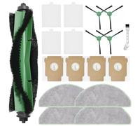 Accessori DianSung per iRobot Roomba Plus 105 Combo + parte di ricambio per aspirapolvere, 1 spazzola principale, 4 panni, 4 sacchetti per la polvere, 4 spazzole laterali, 4 filtri