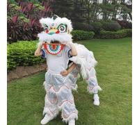 Accessori e Costumi per La Danza Del Leone Per Uno Spettacolo di Danza Del Leone Per Due Persone, di Accessori, Costume per le Feste Tradizionali Di Capodanno(White,Small size)