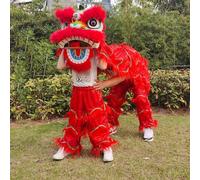 Accessori e Costumi per La Danza Del Leone Per Uno Spettacolo di Danza Del Leone Per Due Persone, di Accessori, Costume per le Feste Tradizionali Di Capodanno(Red,Small size)
