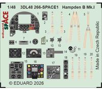 Accessori Eduard 3DL48266 - 1:48 Hampden B Mk.I SPACE per ICM - Nuovo
