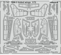 Accessori Eduard 72747 - 1:72 TBM-3 Ali Piegate HOBBY BOSS - Nuovo
