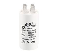 Accessori elettronici 1 pz 12uF CBB60 condensatore di avviamento elettronico 450V AC doppio inserto 50/60Hz cilindro 70x35mm bianco for compressore d'aria pompa acqua avviamento elettronico Dispositiv