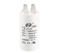 Accessori elettronici 1 pz 12uF CBB60 condensatore di avviamento elettronico 450V AC doppio inserto 50/60Hz cilindro 70x35mm bianco for compressore d'aria pompa acqua avviamento elettronico Dispositiv