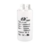 Accessori elettronici 1 pz 14uF CBB60 condensatore di avviamento elettronico 450V AC doppio inserto 50/60Hz cilindro 70x40mm bianco for compressore d'aria pompa acqua avviamento elettronico Dispositiv