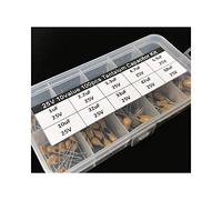 Accessori elettronici 10 valori 100 pezzi 25V 1uF 2.2uF 3.3uF 4.7uF 6.8uF 10uF 22uF 33uF 47uF 68uF Condensatore al tantalio Kit assortito con scatola di immagazzinaggio Dispositivi elettronici
