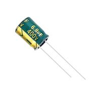Accessori elettronici 100pcs 400V 6.8UF 10x13mm 105C Condensatore elettrolitico radiale ad alta frequenza bassa resistenza 6.8UF 400V Dispositivi elettronici (Size : 10X13MM)