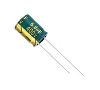 Accessori elettronici 10pcs/lo 400V6.8UF 400V 6.8UF 8 * 12MM 10 * 13MM Condensatore elettrolitico in alluminio ad alta frequenza bassa ESR/impedenza Dispositivi elettronici (Size : 10X13)