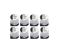 Accessori elettronici 10pcs SMD condensatore elettrolitico in alluminio 10V 16V 25V 35V 50V 63V 100V 47UF 100UF 220UF 330UF 470UF 1000UF Dispositivi elettronici (Color : 400v 6.8uf 10x12.5, Size : 1