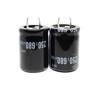 Accessori elettronici 2 Pcs 250V680UF 22X40 25X40MM Condensatori Elettrolitici In Alluminio 250V680UF 22x40 22x45 25x40MM Dispositivi elettronici (Size : 25x40 10PCS)