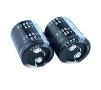 Accessori elettronici 2 pezzi 2200uF 80V 80V2200uF 22x35 22x40 25x30 25x35 Condensatore amplificatore PSU scatto Dispositivi elettronici (Size : 80V2200uF 25x30 2Pcs-01)