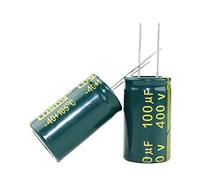 Accessori elettronici 20 pz/lotto 400 V 100 uf 18 * 30 20% Radiale Condensatore elettrolitico di Alluminio Dispositivi elettronici (Size : 18X25MM)