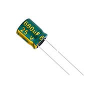 Accessori elettronici 20pcs 25V6800UF10*13 25V 680UF Condensatore elettrolitico in alluminio ad alta frequenza bassa ESR/impedenza Dimensioni 20% Dispositivi elettronici
