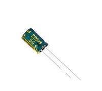 Accessori elettronici 20pcs 50V220UF 50V 220UF 8 * 12MM Condensatore elettrolitico in alluminio ad alta frequenza bassa ESR/impedenza 50V 220UF Dispositivi elettronici