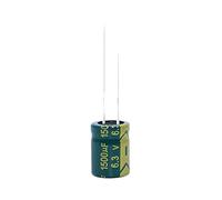 Accessori elettronici 20pcs 6.3V1500UF 1500UF 6.3V 10 * 13 Condensatore elettrolitico in alluminio ad alta frequenza bassa ESR/impedenza Dimensioni 10 * 13MM 6.3V 1500UF Dispositivi elettronici
