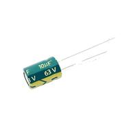 Accessori elettronici 20pcs 63V10UF 63V 10UF 5 * 11MM Condensatore elettrolitico in alluminio ad alta frequenza bassa ESR/impedenza 63V 10UF 5 * 11MM Dispositivi elettronici