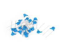 Accessori elettronici 20Pcs AC In primo piano 400V 2200pF Attraverso un'efficacia affidabile Foro Radiale Cavo 10mm Distanza tra i conduttori DIP Condensatori a dischi ceramici Blu