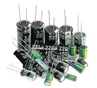 Accessori elettronici 400V 1uf 2.2uf 3.3uf 4.7uf 6.8uf 8.2uf 100uf 22uf 33uf 47uf 68uf 82uf Condensatore elettrolitico in alluminio 400WV 400vdc 400v4.7uf (Size : 400v 1uf 20pcs)