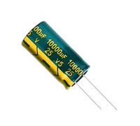 Accessori elettronici 5 pezzi 25V10000UF 25V 10000UF 18 * 35 Condensatore elettrolitico in alluminio ad alta frequenza a bassa ESR/impedenza Dimensioni 20% Dispositivi elettronici