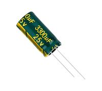 Accessori elettronici 5 pezzi 25V3300UF 13 * 25 25V 3300UF Condensatore elettrolitico in alluminio ad alta frequenza bassa ESR/impedenza Dimensioni 20% Dispositivi elettronici