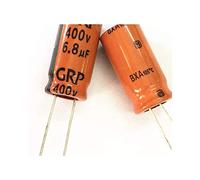 Accessori elettronici 50 pezzi 6.8uF 400V GRP Serie BXA 10x20mm 400V6.8uF Componenti condensatore elettrolitico in alluminio a lunga durata Componente
