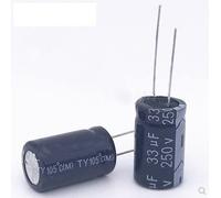 Accessori elettronici 50 pezzi Condensatori elettrolitici 33uF 250V 13 * 20mm +105 gradi Celsius radiale Dispositivi elettronici