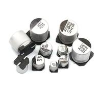 Accessori elettronici 500PCS Condensatore Alluminio 6.3V 10V 16V 25V 35V 50V 1UF 2.2UF 4.7UF 10UF 47UF 100UF 220UF 330UF 470UF 680UF Dispositivi elettronici (Size : 25V470UF 10x10MM)