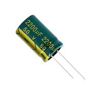Accessori elettronici 5pcs 50V2200UF 50V 2200UF16*25MM Condensatore elettrolitico in alluminio ad alta frequenza bassa ESR/impedenza 16 * 25MM Dispositivi elettronici