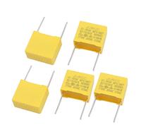 Accessori elettronici 5Pcs Metal axia_l Leads Safety Polyester Film Condensatore 310VAC 0.68uF Giallo(5 Stcke Metall Axial Leads Sicherheit Polyester Filmkondensator 310_VAC 0,68 uF Gelb