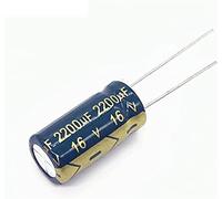 Accessori elettronici Accessori elettronici Kit condensatore 100 pezzi/lotto H202 2200uf16V Condensatore elettrolitico in alluminio ad alta frequenza ESR/impedenza bassa Dimensioni 10 * 20 Condens