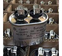 Accessori elettronici Condensatore di avviamento motore CA ovale CBB65 5UF 370V/AC 1 pz