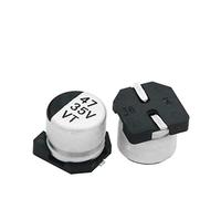 Accessori elettronici Condensatore elettrolitico 50Pcs 6.3 * 5.4 SMD Kit condensatore elettrolitico in alluminio 10V 16V 25V 50V 100V 35V 47UF 2.2UF 3.3UF 4.7UF Valori completi Set assortiti Dispositi