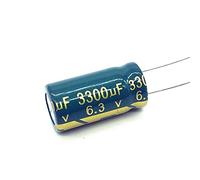 Accessori elettronici Condensatore elettrolitico in alluminio ad alta frequenza da 6 pezzi 6,3 V 3300 UF 10 * 20 a bassa ESR/impedenza Dispositivi elettronici
