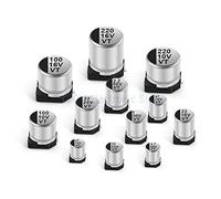 Accessori elettronici Condensatore elettrolitico in alluminio SMD 10 pezzi 6.3V 10V 16V 25V 35V 50V 100V 0.47UF 1UF 10UF 22UF 68UF 100UF 220UF 470UF 1000UF Dispositivi elettronici (Size : 6.3V100UF 5