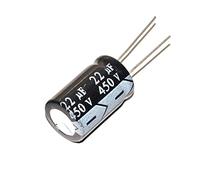 Accessori elettronici Condensatori 10PCS 450V 22UF 22UF 450V Condensatore elettrolitico in alluminio 450 V / 22 UF Dimensioni 13 * 21mm Condensatore elettrolitico Dispositivi elettronici