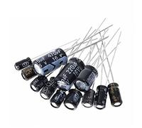 Accessori elettronici Condensatori 120pcs 12 Value kit 1uF-470uF Condensatore elettrolitico Pacchetto 1UF 2.2UF 3.3UF 4.7UF 10UF 22UF 33UF 47UF 100UF 220UF Dispositivi elettronici