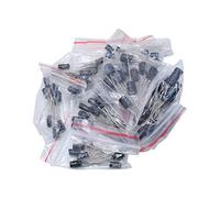 Accessori elettronici Condensatori 120pcs 12 Value kit 1uF-470uF Condensatore elettrolitico Pacchetto 1UF 2.2UF 3.3UF 4.7UF 10UF 22UF 33UF 47UF 100UF 220UF Dispositivi elettronici