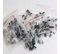 Accessori elettronici Condensatori 120pcs 12 Value kit 1uF-470uF Kit condensatore elettrolitico 1UF 2.2UF 3.3UF 4.7UF 10UF 22UF 33UF 47UF 100UF 220UF Dispositivi elettronici