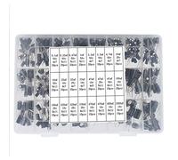 Accessori elettronici Condensatori 500 Pz/lotto 16 V-50 V 24 Valori Set di Condensatori Elettrolitici 0.1UF-1000UF Mix Condensatori Elettrolitici Kit Assortiti Pacchetto Elettronico FAI DA TE Disposit