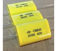 Accessori elettronici GD CBB20 Serie 305K 3UF 400V DC Condensatore senza elettrodi a film di assorbimento con pin in rame spesso 10 pezzi Dispositivi elettronici