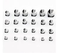 Accessori elettronici Kit condensatore 20 pezzi SMD 50V 35V 25V 16V 10V 1UF 3.3UF 4.7UF 10UF 22UF 33UF 47UF 100UF 220UF 330UF 470UF 1000UF Condensatori elettrolitici in alluminio Dispositivi elettroni