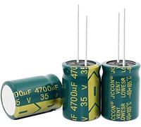 Accessori elettronici Kit condensatore 20 pz-100 pz/lotto 35 V 4700 UF 18*25 MM Condensatore elettrolitico in alluminio ad alta frequenza a bassa impedenza 4700 uf 35 v condensatori Dispositivi elettr